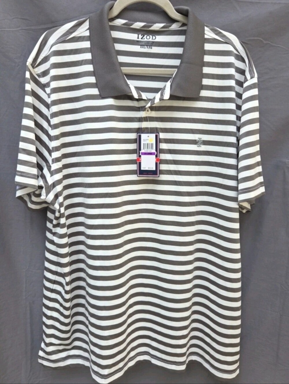 Izod Logo Short Sleeve Performance UPF 15 Moisture Wicking XXL Golf Polo NWT - Picture 1 of 7